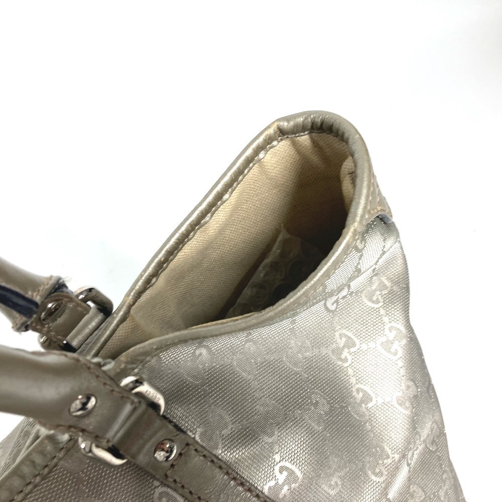 GUCCI GG Imprime Logo Bag Shoulder Tote Beige - Picture 9 of 15